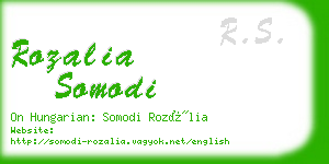 rozalia somodi business card